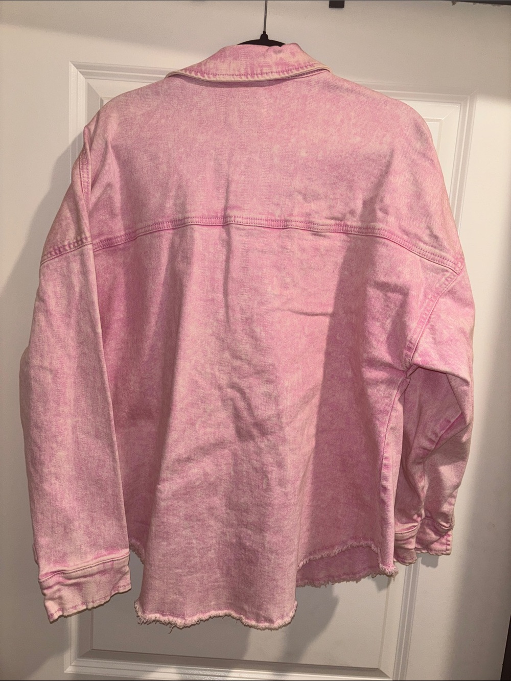 Celebrity Pink Acid Wash Denim Button-Up Overshirt - Picture 3 of 3